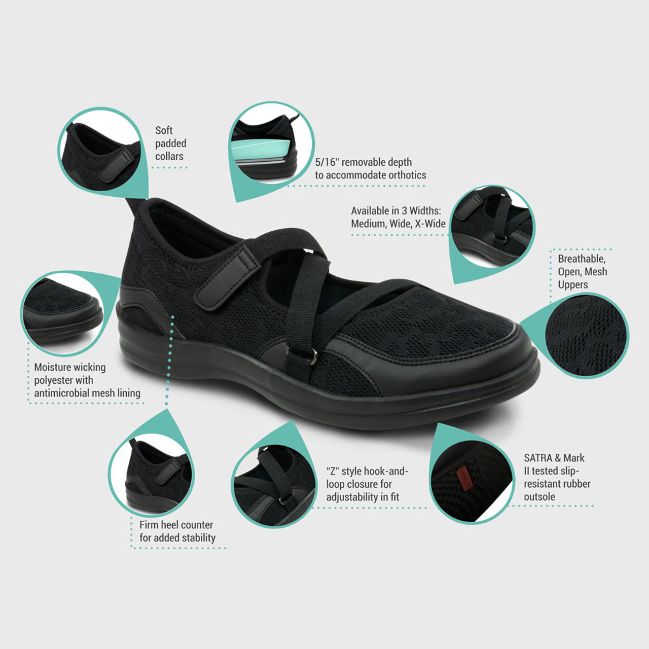 Women's Orthopedic Mesh Mary Jane Casual Shoe - Image 5