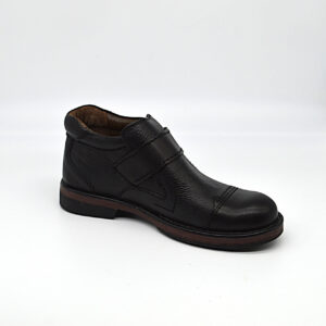 Cap Toe Velcro Strap Gentlemen's Ankle Boot