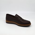 Stitched Toe Zigzag Sole Gentlemen's Penny Loafers